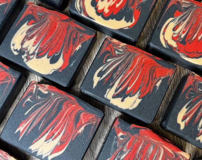 Dragons Blood Tallow & Goat Milk Soap: W/ Charcoal Exfoliating