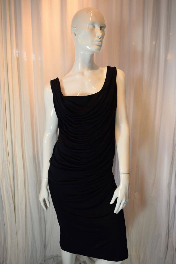 SOLD Vivienne Westwood Black Ruched Cocktail Dress