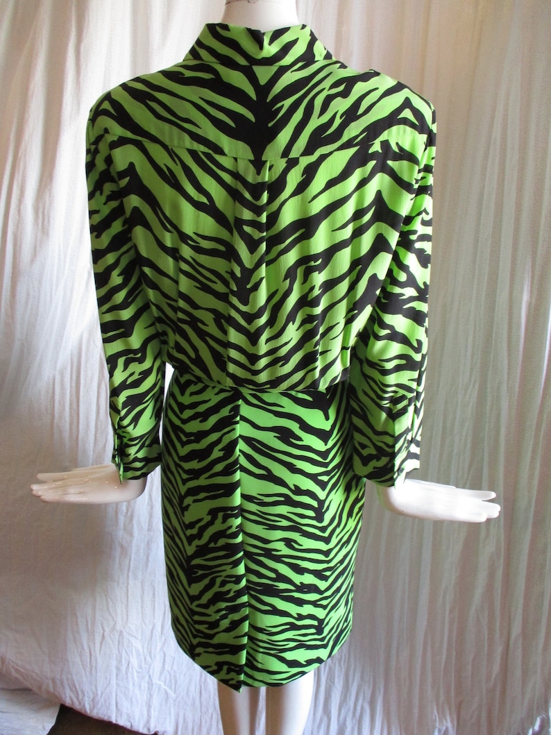 1990 Moschino Dress Punk Zebra Cheap Chic