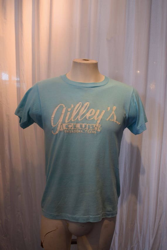 Icon Tee Shirt Gilley's 1970's Deadstock Acqua Blu