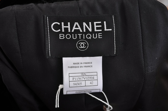 1990's Chanel Velvet Bomber Paris Logomania Black
