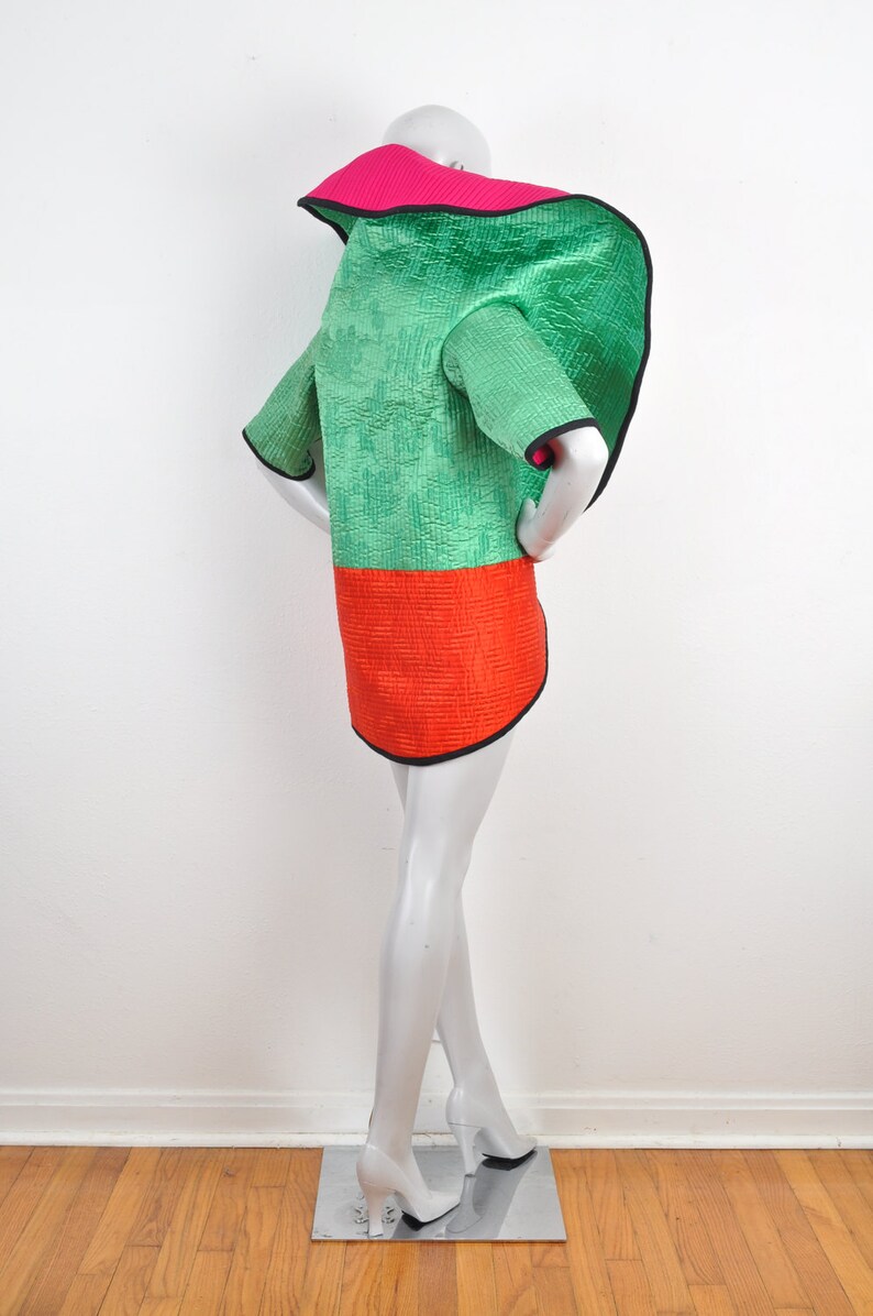 Origami Coat Upcycled Blanket Reversible Balenciaga Dior Etsy