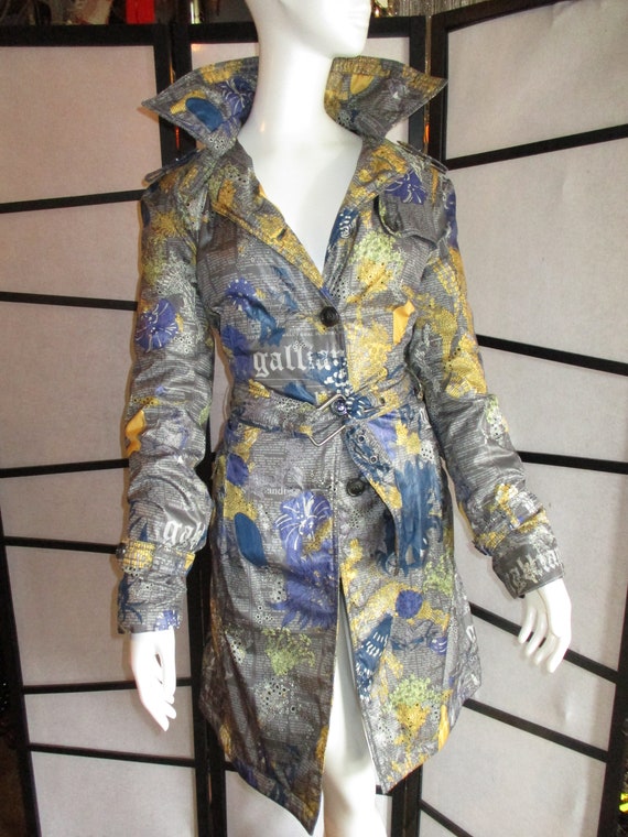 1990 John Galliano Puffer Coat Logo Newspaper Prin