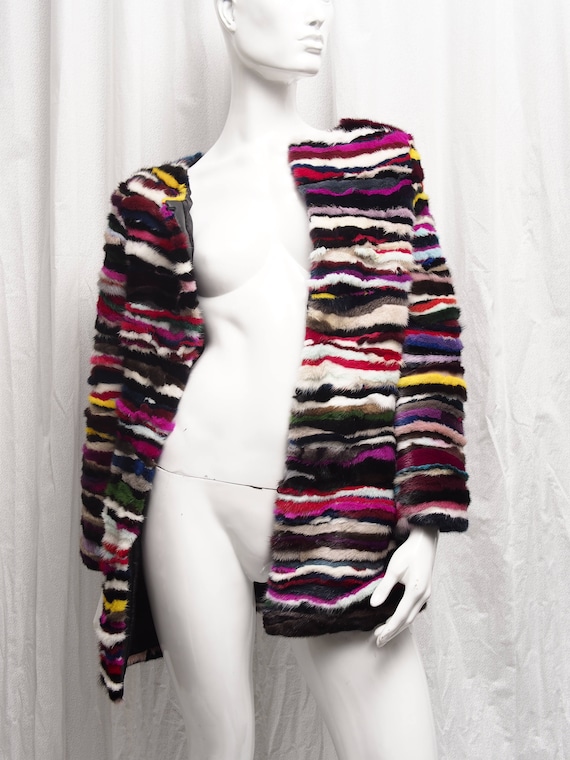 1990 Christian Lacroix Couture Patchwork Fur Coat