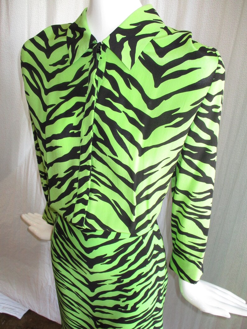 1990 Moschino Dress Punk Zebra Cheap Chic