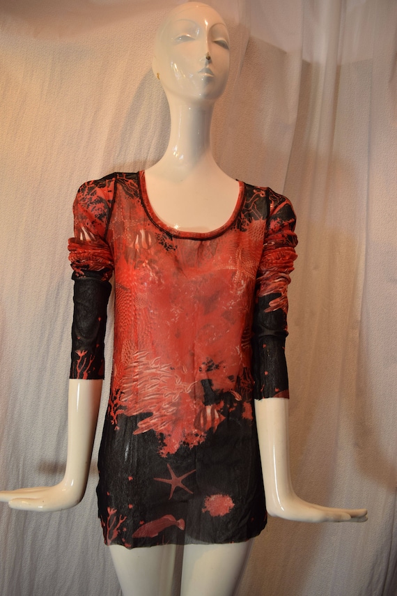 1990 Jean Paul Gaultier Mesh T-shirt Ocean Photopr