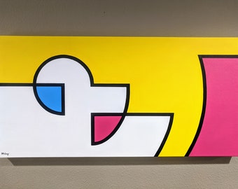 Original Modern Geometric Painting | Abstract, Minimalist, Pop Art, Contemporary