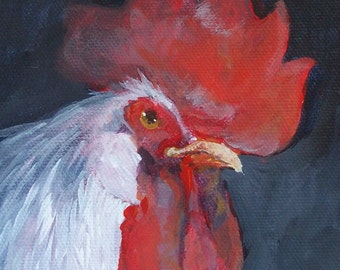 Owen Rooster Digital Reproduction Print of Original Artwork by Jonnie J. Baldwin