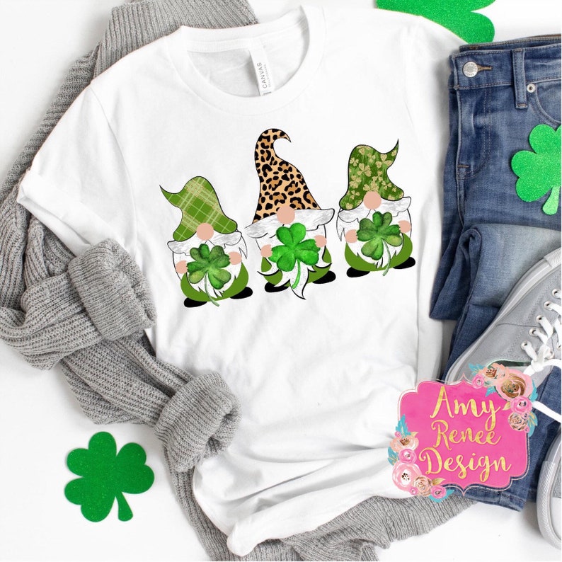 Patrick Day Gnomes Clover shirt St
