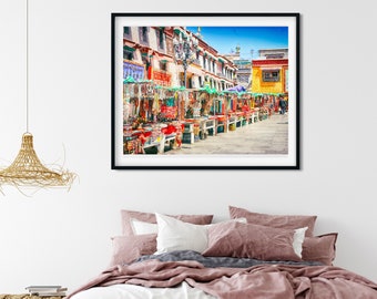 Impresión fotográfica de Barkhor Square, Lhasa, Tíbet, decoración asiática