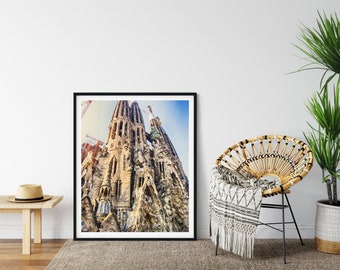 La Sagrada Familia Photo Print, Barcelona, Spain, Art Nouveau Decor