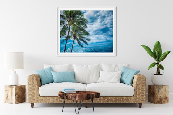 Palm Tree Photo Print, Malaysia, Borneo, Tropical Wall Art