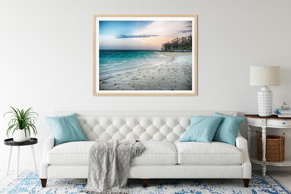 Tropical Sunset Photo Print, Heron Island, Great Barrier Reef, Beach Themed Decor