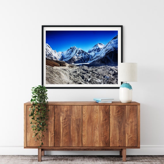 Mount Everest Base Camp Photo Print, Himalayas, Nepal, Mountain Wall Art