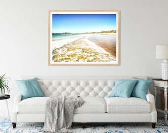 Seashore Photo Print, Mooloolaba, Queensland, Pastel Beach Wall Art