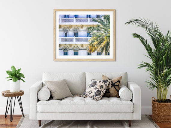 Palm Tree and Architecture Photo Print, Muscat, Oman, Middle Eastern Decor