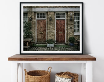 Twin Doors Photo Print, London, England, Travel Art