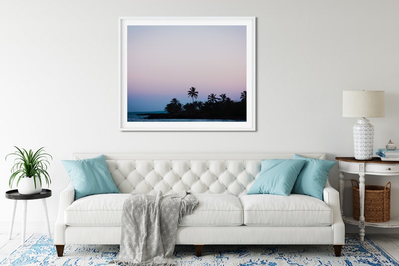 Pastel Sunset Photo Print, Corn Island, Nicaragua, Silhouette Art image 3