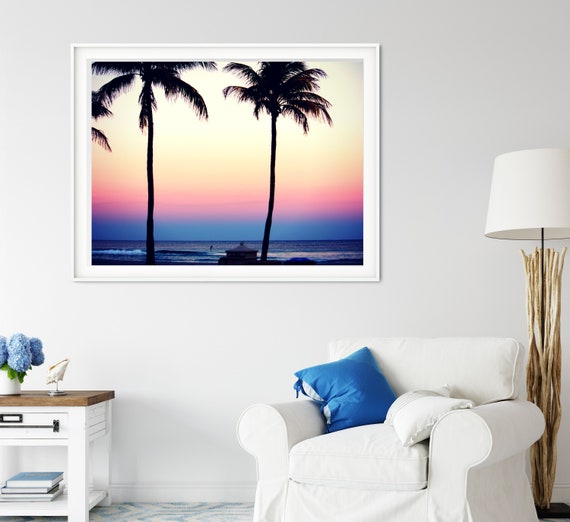 Hollywood Beach Photo Print, Ft Lauderdale Florida, Tropical Sunset, Beach Decor