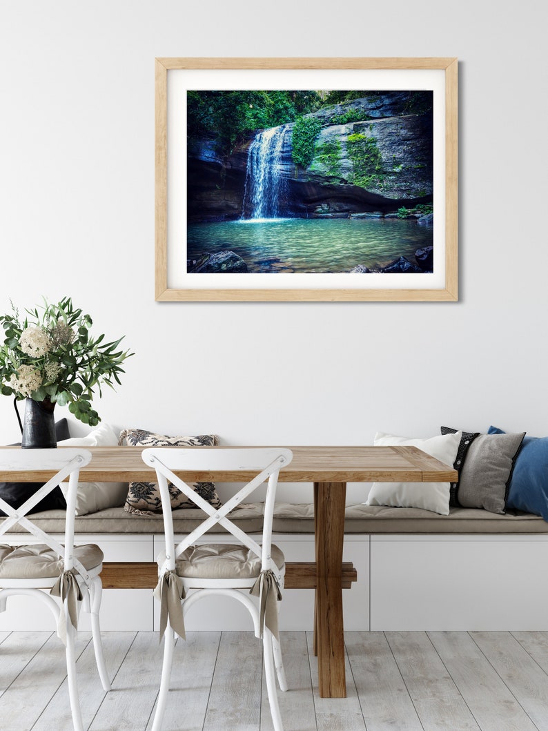 Waterfall Photography Print, Sunshine Coast Queensland, Australian Prints, Nature Wall Art image 4