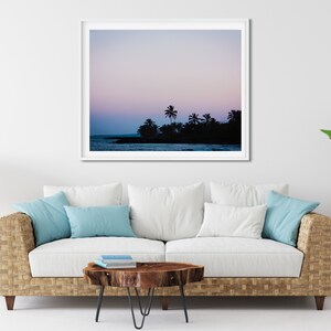 Pastel Sunset Photo Print, Corn Island, Nicaragua, Arte de silueta imagen 2