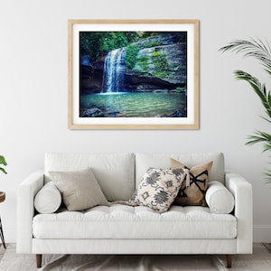 Waterfall Photography Print, Sunshine Coast Queensland, Australian Prints, Nature Wall Art image 1