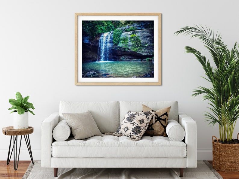 Waterfall Photography Print, Sunshine Coast Queensland, Australian Prints, Nature Wall Art image 1