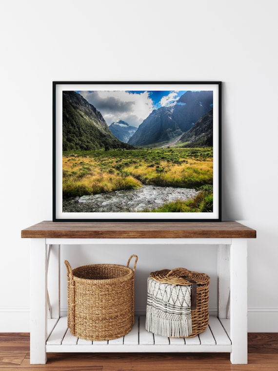 Fiordland National Park Photo Print, Te Anua, New Zealand, Mountain Wall Art