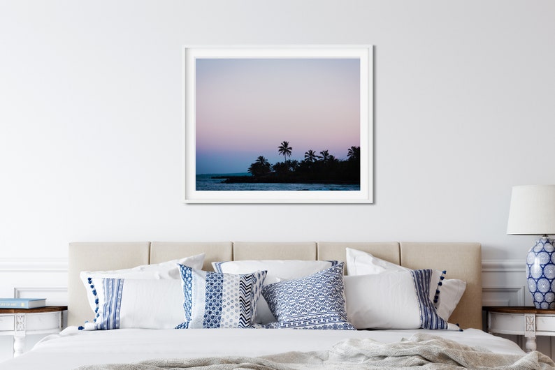 Pastel Sunset Photo Print, Corn Island, Nicaragua, Arte de silueta imagen 4