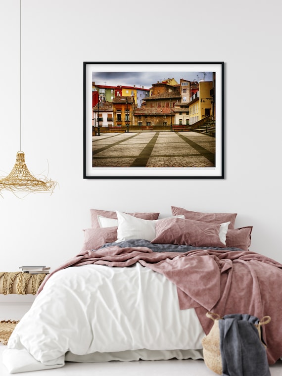 Mediterranean Streetscape Photo Print, Pamplona, Spain, Spanish Wall Art