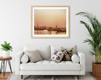 African Fishing Port Photo Print, Bamako, Mali, West African Home Decor