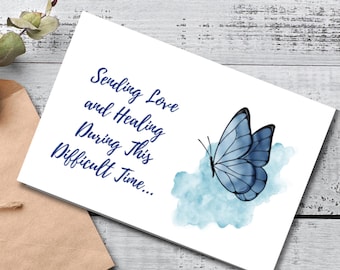 Sending Love and Healing | Printable Condolence Card | With Sympathy Letter