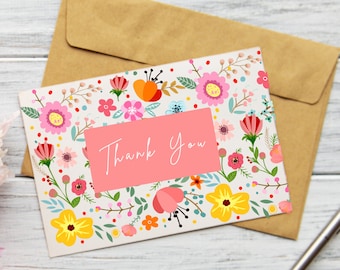 Printable Thank You Note | Thanks Card