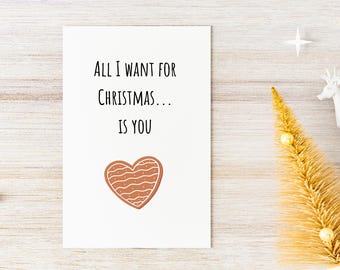 All I Want for Christmas Is You Card | All I Want for Christmas Is You Printbale Card | Printable Christmas Card All I Want for Christmas
