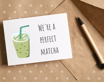 Wir sind ein Perfect Match Valentine | Valentinstag Karte Lustig | Karte Valentinstag | Druckbares Wortspiel Valentines | Wortspiel Valentin