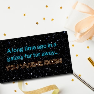 Carte d'anniversaire imprimable | Carte d'anniversaire Star Wars | Carte imprimable | Carte d'anniversaire imprimable | Carte d'anniversaire Star Wars drôle à imprimer