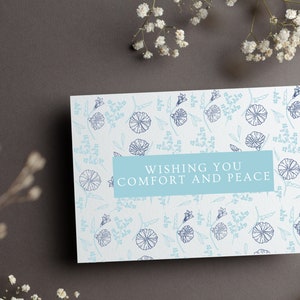 Printable Condolence Card | Sympathy Card Digital | With Deepest Sympathy Card | Printable Sympathy Card | Wishing You Comfort and Peace