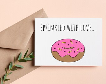 Donut Valentines Printable | Sprinkled With Love PDF Print