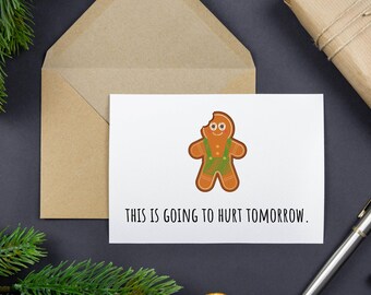 Gingerbread Card | Printable Gingerbread Christmas Card | Printable Holiday Card | Holiday Card Print | Christmas Card Gingerbread