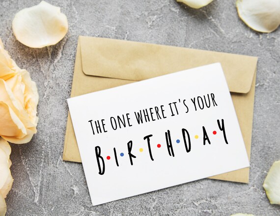 Friends Birthday Card Printable Birthday Card Printable | Etsy