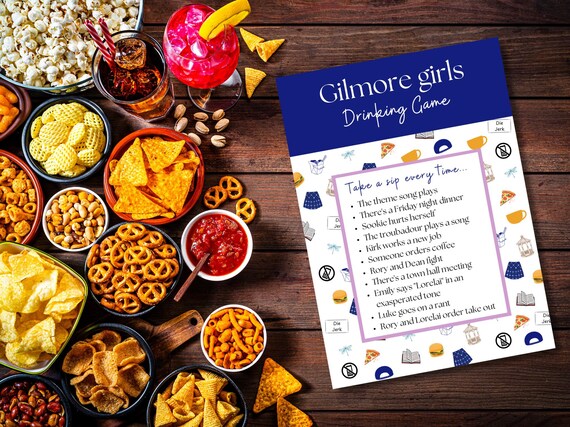 Gilmore Girls Drinking Game Printable | Gilmore Girls Bachelorette Party Game | Bachelorette Party Games Printable | Gilmore Girls Party