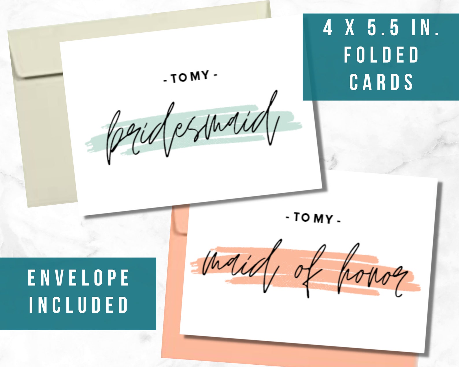 Thank You Bridesmaid Card Wedding Party Gift Wedding Party Thank You