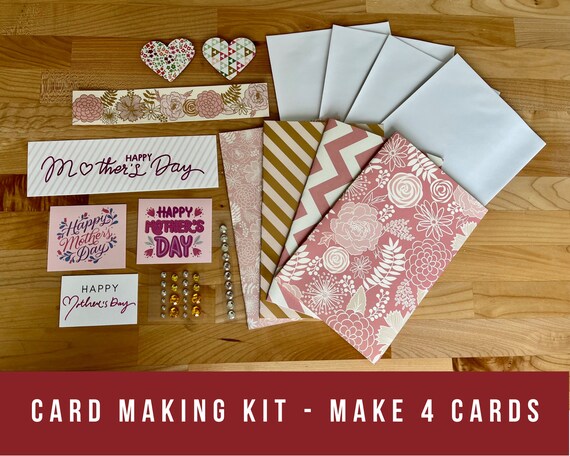 Craft Kits for Adults Card Making Supplies Craft Kits for Kids Mother's Day  Card Kits Mother's Day Card Kids Make a Card for Mom 