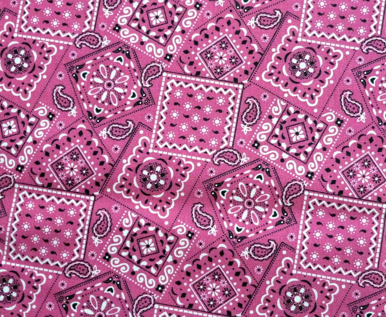 Personalized Pink Bandana Print Dog Bandana Over the Collar Etsy