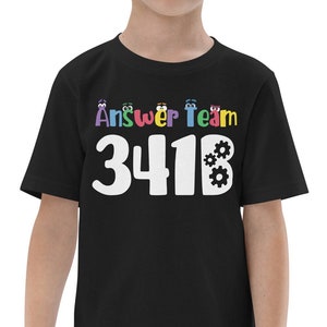 StoryBots Answer Team 341B kids tee | Ask the StoryBots, birthday boy, birthday girl, Storybots birthday shirt