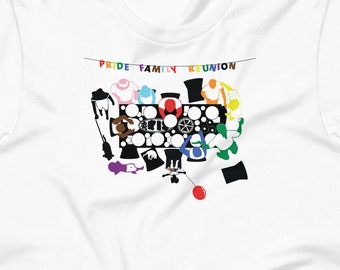 Pride Family Reunion | Unisex rainbow shirt, lesbian gay bisexual trans queer LQBTQ, ally, equality, love is love