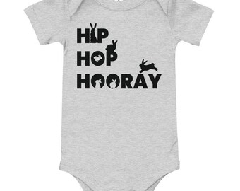 Hip Hop Hooray | Funny baby onesie, baby shower gift, hip hop baby shower, hip hop baby clothes