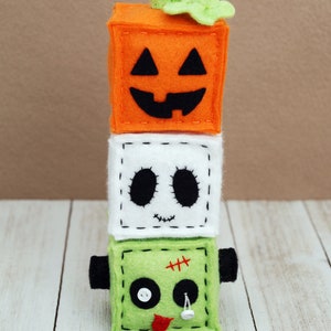 DIY Halloween Plush Cubes Pattern - Downloadable Pattern for a Jack O ...
