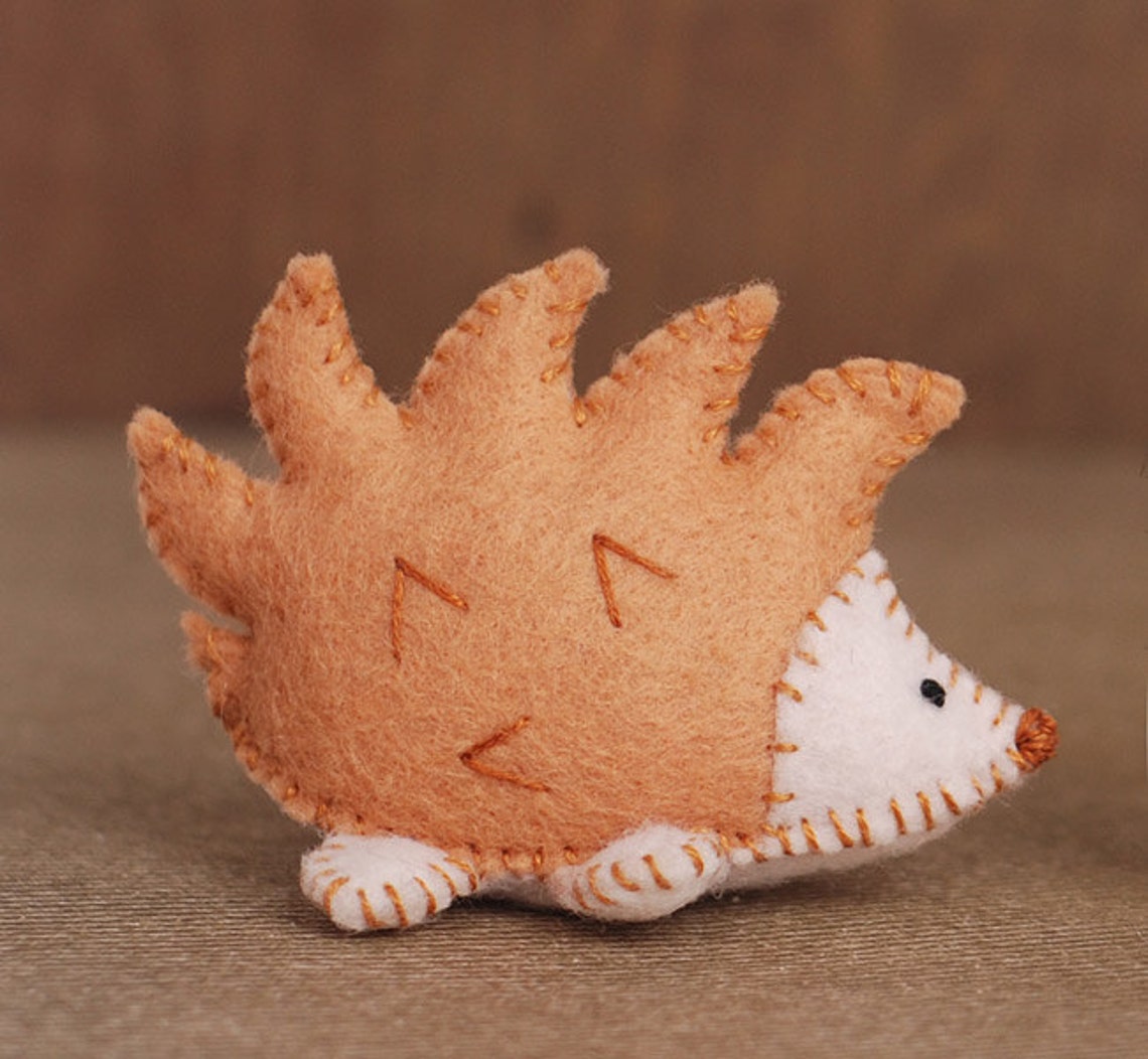 DIY Hedgehog Pattern Digital Felt Hedgehog Pattern Felt Etsy