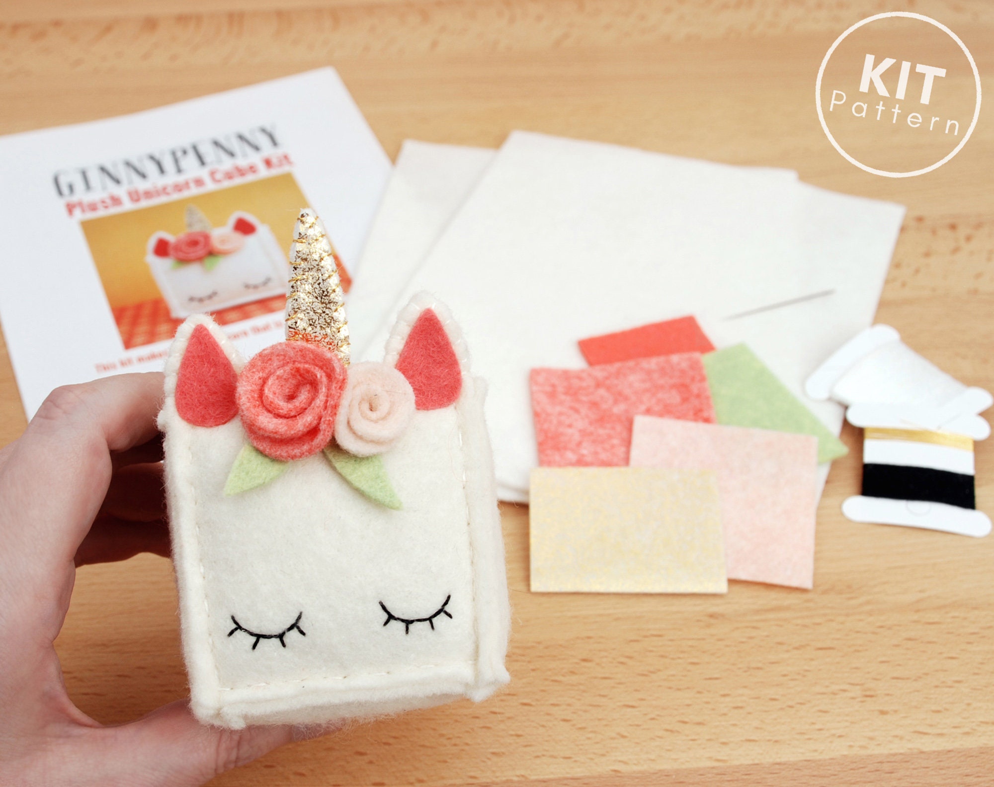 Plush Unicorn Kit DIY Unicorn Sewing Kit With Sleepy Eyes Etsy